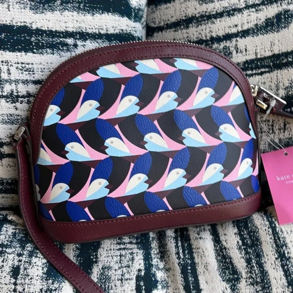 Kate Spade Sylvia Geo Birds Dome Crossbody Multi